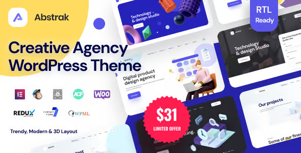 Abstrak - Agency & Portfolio WordPress Theme