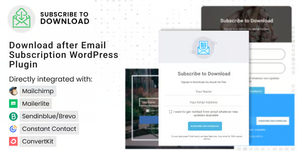 Subscribe to Download - Download after Email Subscription WordPress Plugin